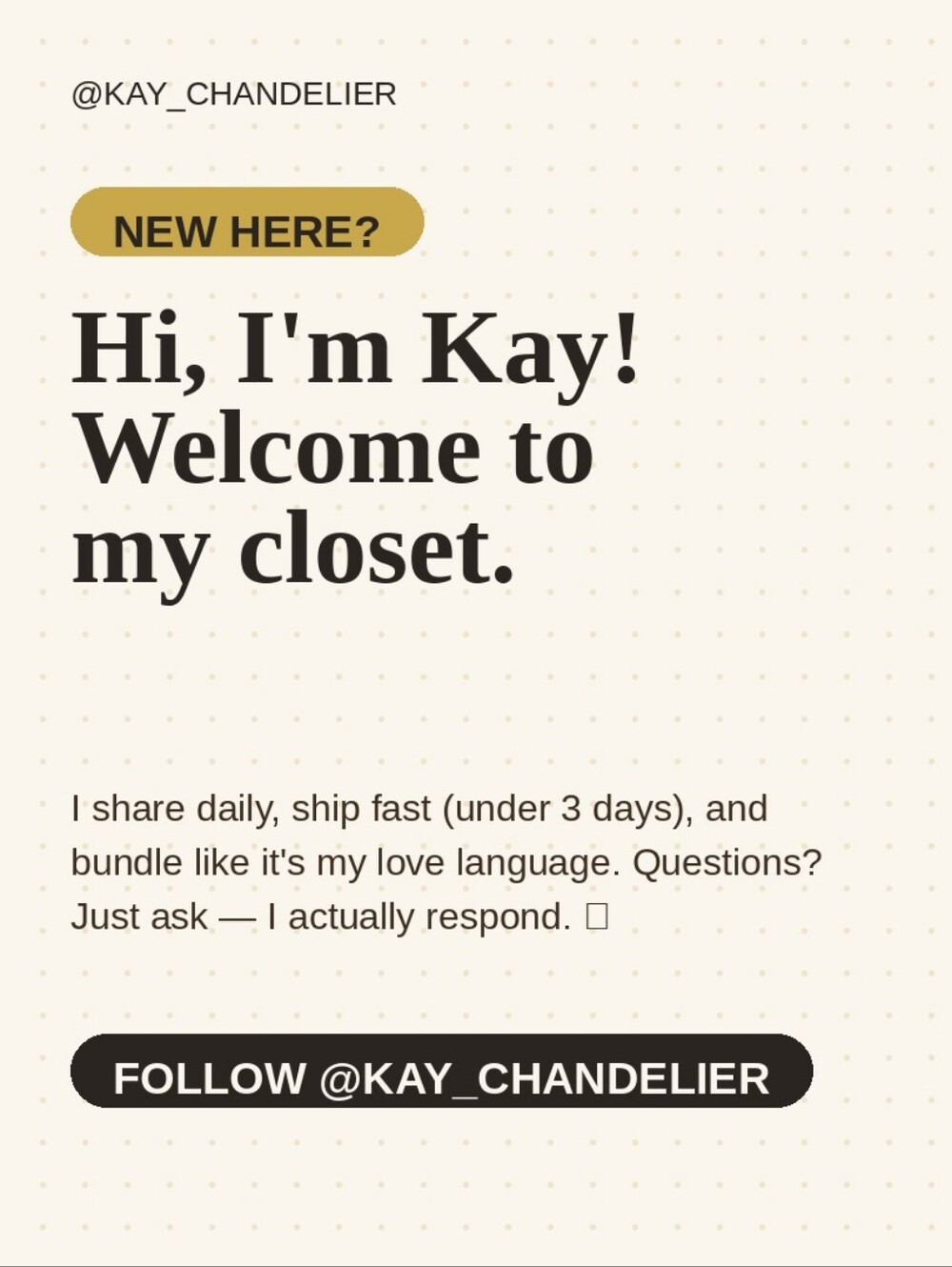 Welcome To My Closet